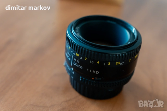 обектив Nikon AF Nikkor 50mm f/1.8D, снимка 2 - Обективи и филтри - 53454650