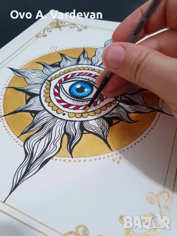  Магическа картина-амулет, ръчна изработка, снимка 3 - Ръчно изработени сувенири - 52843267