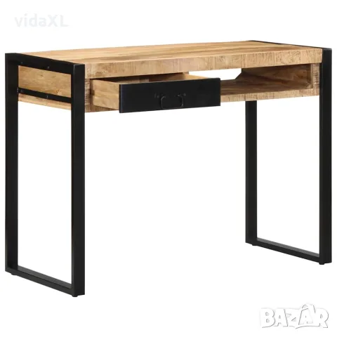 vidaXL Бюро 100x50x75 cm Масивна груба дървесина Манго, снимка 2 - Бюра - 56147527