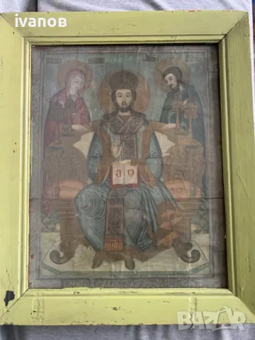 стара икона литография, снимка 2 - Антикварни и старинни предмети - 48357771