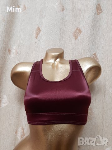 NEWBODY M Сатенено еластично бюстие бордо, снимка 6 - Корсети, бюстиета, топове - 41036666