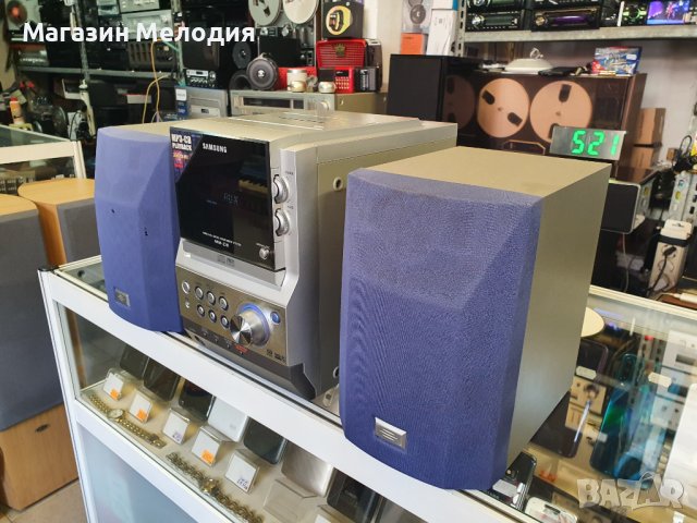 Аудиосистема Samsung MM-ZJ8 с две тонколони. Има радио с RDS, диск (mp3), касета и aux. С дистанцион, снимка 7 - Аудиосистеми - 41667150