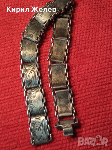 СТАРИННА РЪЧНО ФЛОРАЛНО ОРНАМЕНТИРАНА СРЕБЪРНА ГРИВНА УНИКАТ АНГЛИЯ - ЛИПСВА 1-та ЗАКОПЧАЛКА! 27314