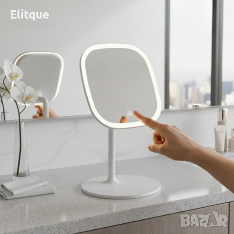 LED козметично огледало за грим Luigi Ferrero FR- 805M 20x20 cm, снимка 8 - Други - 53500271