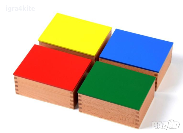 Промо! Монтесори дървени цветни цилиндри 40бр.в 4 кутии + 40бр. цилиндри с дръжки, снимка 6 - Образователни игри - 44595532
