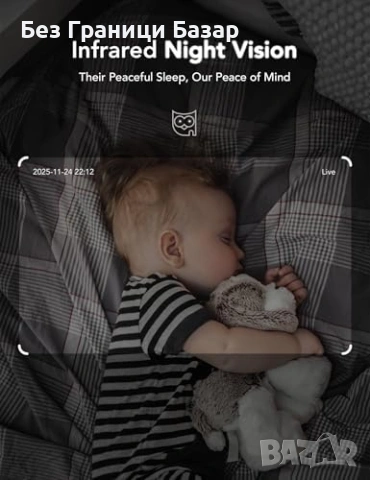 Нови 2 броя WiFi вътрешна камера 2K 3MP, Wi-Fi 6, нощно виждане, Alexа, снимка 4 - Други - 53573463