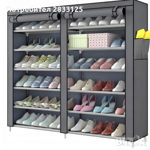 Сгъваем текстилен шкаф XXL, органайзер за дрехи, дишащ материал, снимка 5 - Шкафове - 53774592