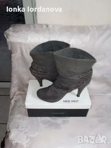 Сиви боти, номер 40, снимка 3 - Дамски боти - 48318366