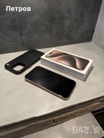 КАТО НОВ Iphone 15 Pro Max 1TB Natural Titanium, снимка 5 - Apple iPhone - 53214472