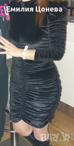 Черна рокля , снимка 3 - Рокли - 44797835
