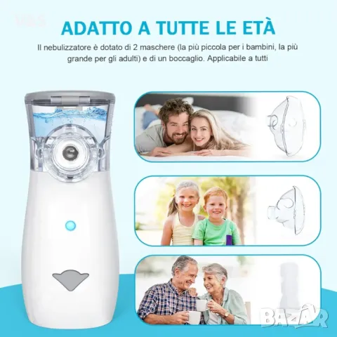 Безшумен преносим аерозол, инхалатор машина за възрастни, USB-C презареждаем преносим аерозол, снимка 7 - Други - 47729645