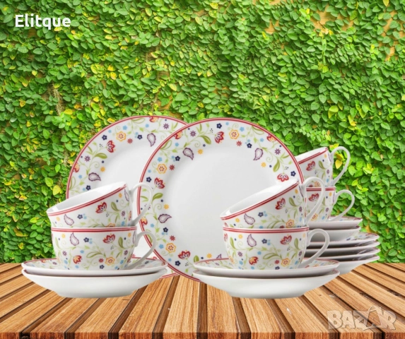 Порцеланов луксозен сервиз,Ritzenhoff & Breker Doppio Shanti 18 части, снимка 5 - Сервизи - 52744274