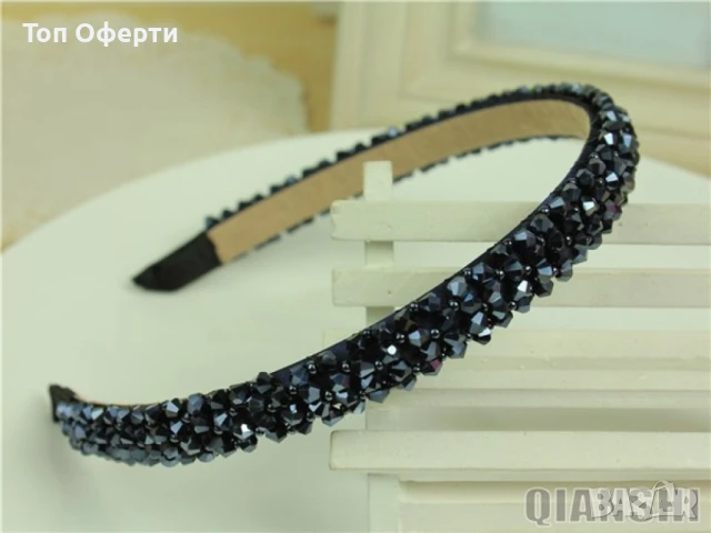 Модерна диадема за глава с камъни, снимка 3 - Аксесоари за коса - 49102350