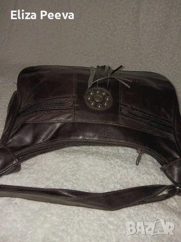 Кафява чанта от естествена кожа, снимка 4 - Чанти - 53479630