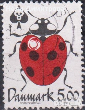 Клеймовани марки Фауна Пеперуда 1993 Калинка 1998 от Дания, снимка 2 - Филателия - 32279252