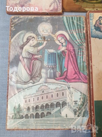 Лот 9- стари домашни икони -  5 броя, снимка 5 - Антикварни и старинни предмети - 44629968