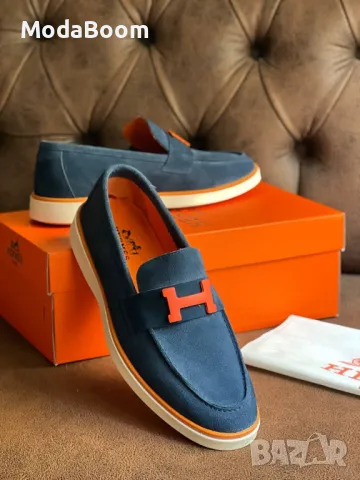 Hermes естествена кожа мъжки официални обувки два цвята , снимка 6 - Официални обувки - 48251751