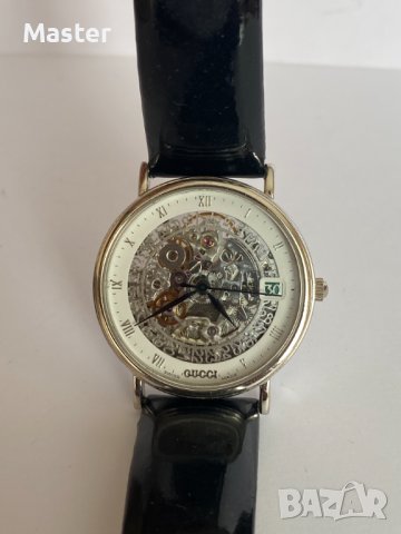 Limited GUCCI Skeleton Platinum Дамски часовник, снимка 6 - Дамски - 41894850