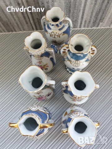 7бр серия Royal Dux Bohemia 14см/Роял Дюкс Бохемия стара малка порцеланова ваза/мини-вазичка, снимка 9 - Вази - 51441216