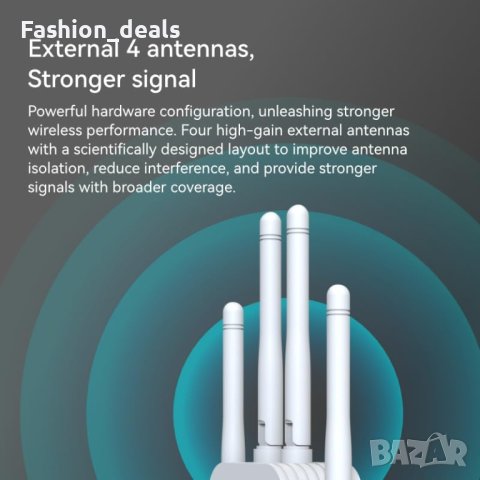 Нов двулентов антисмущаващ WiFi усилвател 1200Mbps 2.4GHz/5GHz , снимка 6 - Друга електроника - 42505536