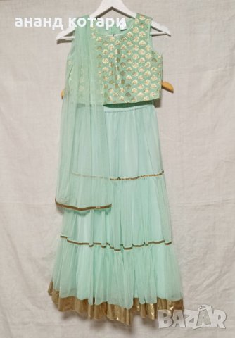 Комплект - Ленга чоли (пола, блузка, шал), снимка 1