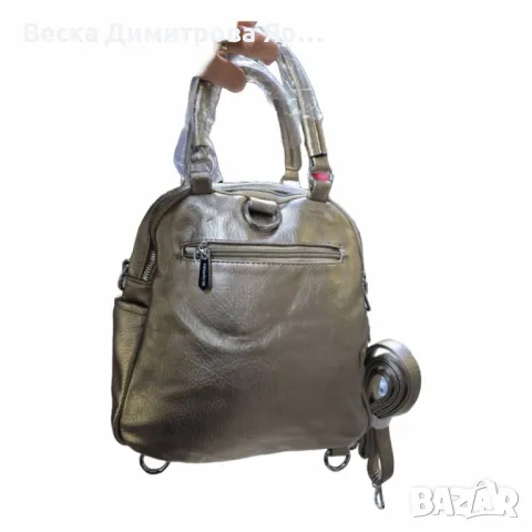 Дамска раница-чанта от висококачествена еко к о ж а 2в1, снимка 6 - Чанти - 49291377