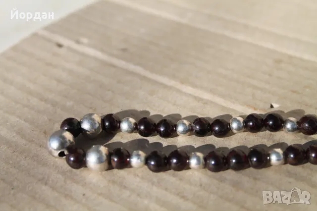 Колие от сребро и гранат, снимка 8 - Колиета, медальони, синджири - 49085057