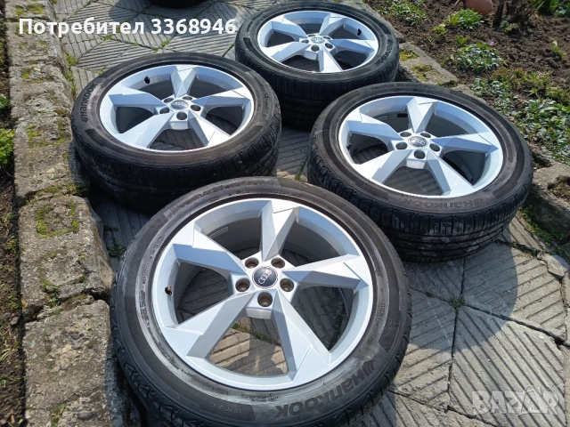 ОРИГИНАЛНИ ДЖАНТИ АУДИ 19" 5x112 с гуми 235/50/19, снимка 2 - Гуми и джанти - 53804760
