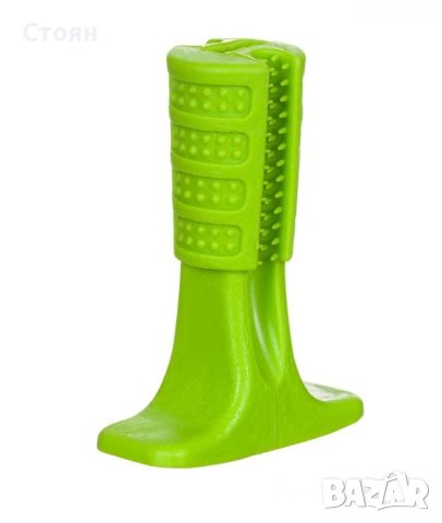 Кучешка играчка четка за зъби зелена 14 см, снимка 2 - За кучета - 42351865
