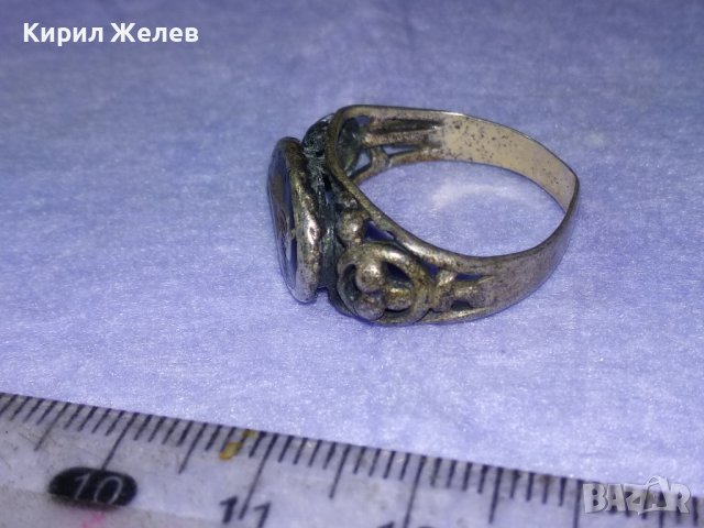 СТАРИНЕН ЕМАЙЛИРАН ОСМАНСКИ СРЕБЪРЕН ПРЪСТЕН СРЕБРО 925 със СУЛТАНСКА ТУГРА РЪЧНА ИЗРАБОТКА 40619, снимка 16 - Антикварни и старинни предмети - 42614275