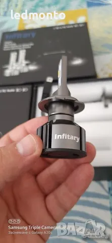 оригинални LED крушки INFITARY H7, H1, H4, HB3 мини, снимка 5 - Части - 47261298