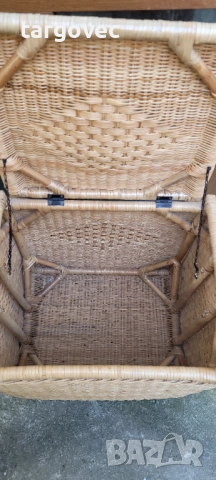 Голям стар плетен кош, снимка 7 - Антикварни и старинни предмети - 52845188