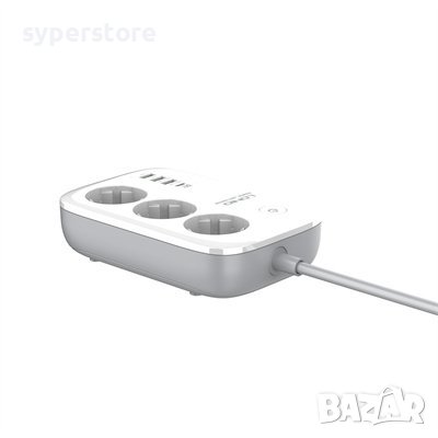 Разклонител 220V, зарядно, 3 гнезда и 3 USB + Type C, WiFi с ключ LDNio SE3452 SS000197- Fast Charge, снимка 3 - Друга електроника - 42385258