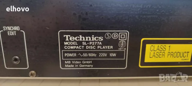 CD player Technics SL-P277A, снимка 3 - Аудиосистеми - 47835926