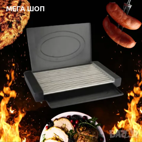 Скара с капак Rosberg R51015M, 1800W, 12 тръбни ребра, плот за готвене 35x22 см, тавичка за мазнина