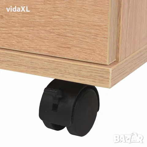 vidaXL Контейнер с чекмеджета, 33x45x60 см, дъб, снимка 4 - Скринове - 56146358
