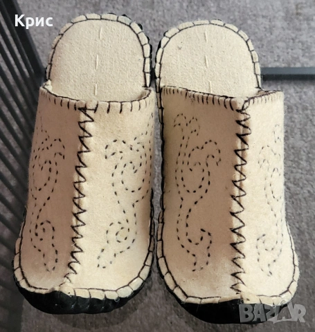 Уникални нови марокански традиционни чехли от вълна, снимка 4 - Мъжки чехли - 53731341