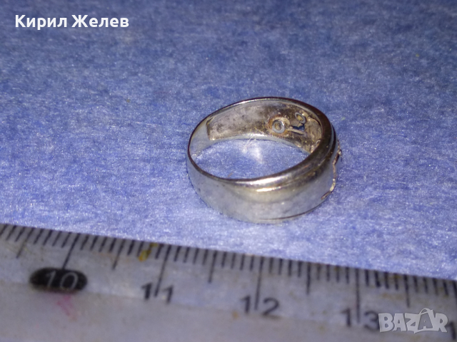 СКЪПОЦЕНЕН АЖУРЕН СРЕБЪРЕН ПРЪСТЕН СРЕБРО 925 с БЯЛА ПОЗЛАТА и БРИЛЯНТНО ФАСЕТИРАНИ ЦИРКОНИ 41902, снимка 10 - Пръстени - 44707445