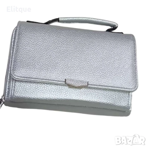 Стилна и компактна к. дамска чанта за през рамо с дълга дръжка., снимка 4 - Чанти - 52854006