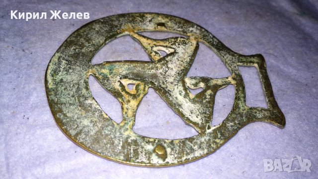 ШУТОВСКА ШАПКА КАПЕЛА Старо БРОНЗОВО ДЕКОРАТИВНО АРТ ПАНО за СТЕНА АНГЛИЯ 33987, снимка 8 - Пана - 38928090