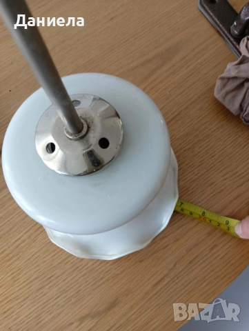 Малък винтидж полилей с една фасунка, снимка 4 - Лампи за таван - 53639237