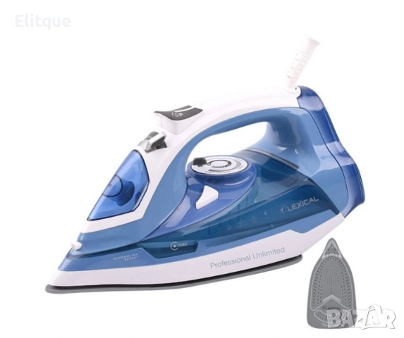 Парна ютия – 2200W, керамична плоча, 380мл резервоар, лилава и синя, снимка 5 - Ютии - 52842408