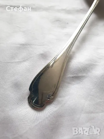 Масивен дебело посребрен черпак, снимка 5 - Антикварни и старинни предмети - 49521402