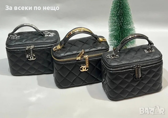 Chanel Луксозна Дамска Чанта Тип Куфар С Капитонирано Покритие И Вградено Огледало Код SK2238, снимка 3 - Чанти - 56248681