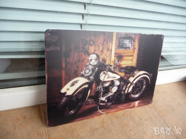 Метална табела мотор красив мотоциклет гараж готин рокер събор, снимка 2 - Декорация за дома - 50143172