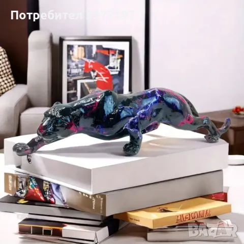 Ръчно изработена Статуетка от Смола - Ягуар, снимка 7 - Статуетки - 48274616