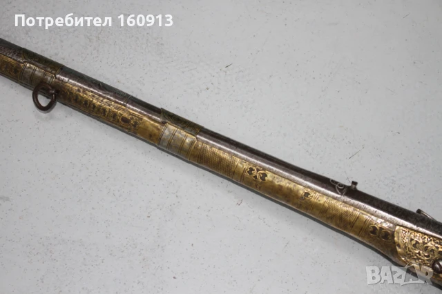Автентичен оригинален балкански Джефердар . Кремъчна пушка ., снимка 15 - Антикварни и старинни предмети - 51423254