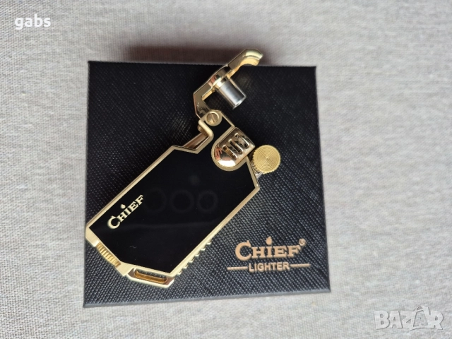 Бензинова запалка CHIEF ,три цвята ,подаръчна кутия, снимка 6 - Запалки - 52391031
