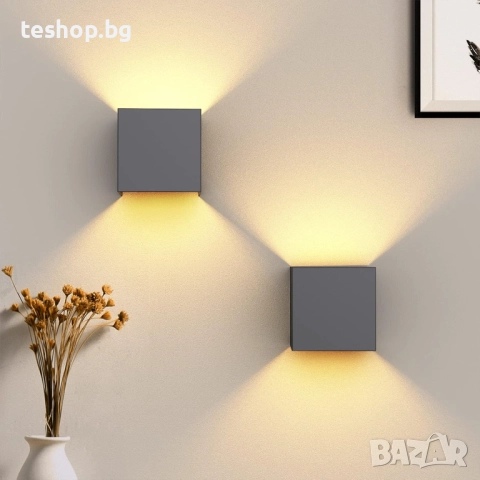 LED стенна лампа, модерна, насочена нагоре-надолу, G9 LED крушка лукс колекция, снимка 4 - Лед осветление - 52246774