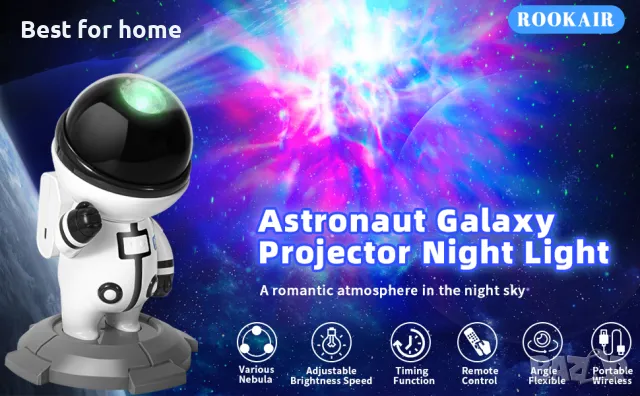 Галактически проектор астронавт ROOKAIR, снимка 11 - Други - 50104381